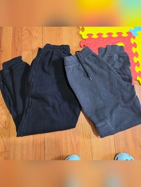 2 PINK Victoria's Secret Black and Charcoal Jogger Pair